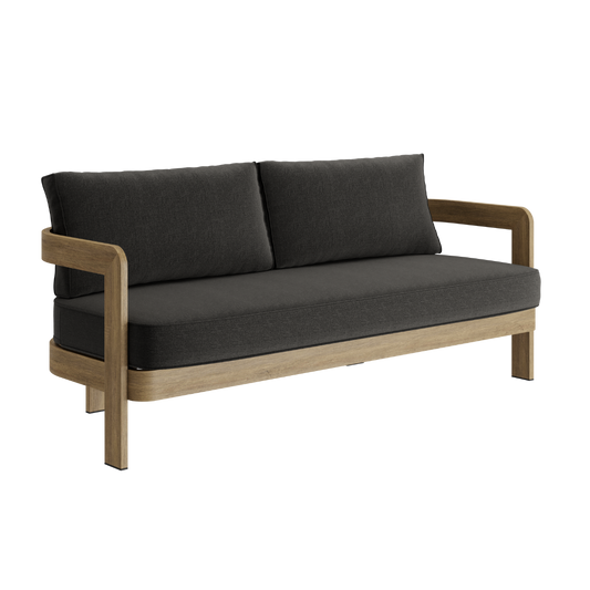 N3 Oak Three Seater Sofa Shadow Canvas