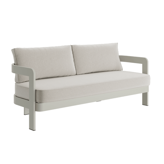 N3 Taupe Three Seater Sofa Bone Canvas