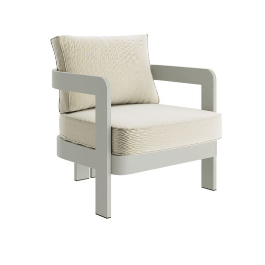 N3 Taupe Lounge Chair Pearl Herringbone