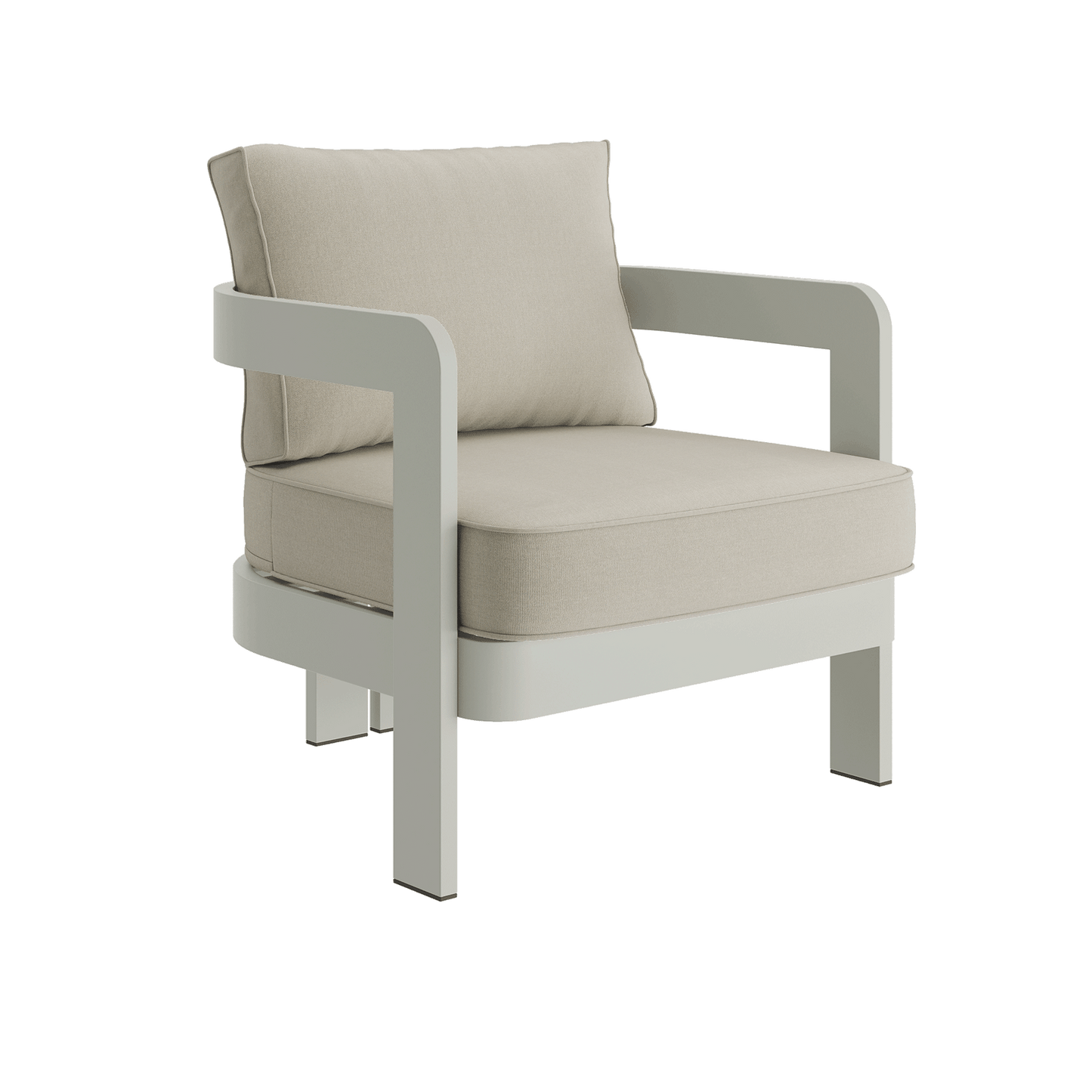 N3 Taupe Lounge Chair Sand Canvas