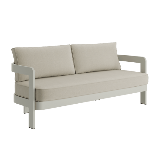 N3 Taupe Three Seater Sofa Sand Canvas