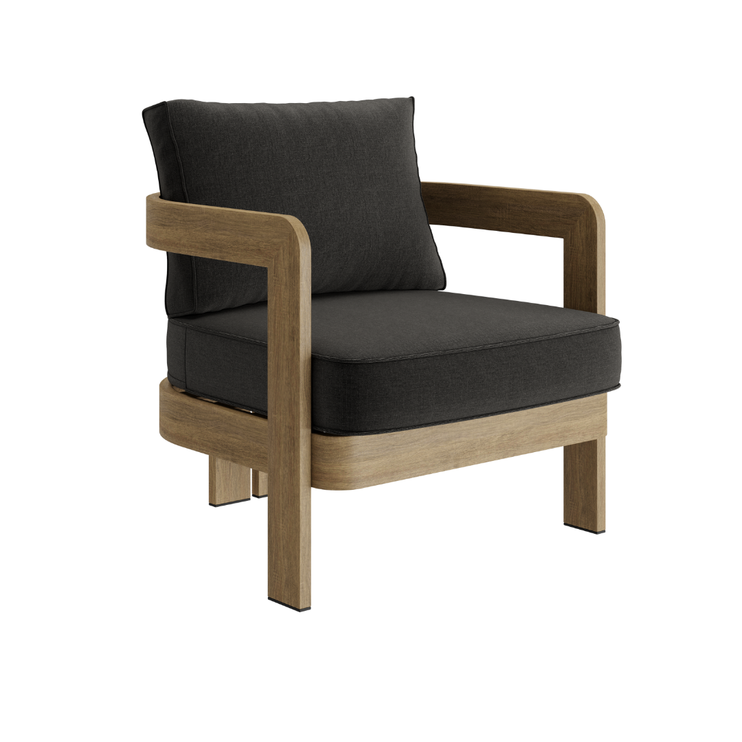 N3 Oak Lounge Chair Shadow Canvas