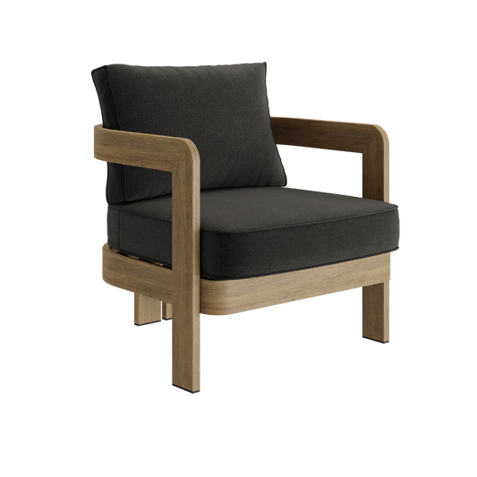 N3 Oak Lounge Chair Shadow Canvas