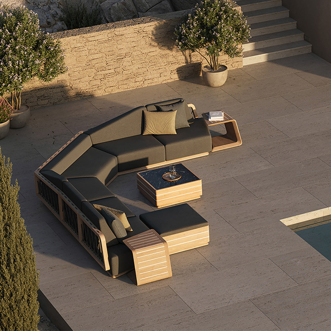 N6 Furniture Cover - Corner Sofa Dark