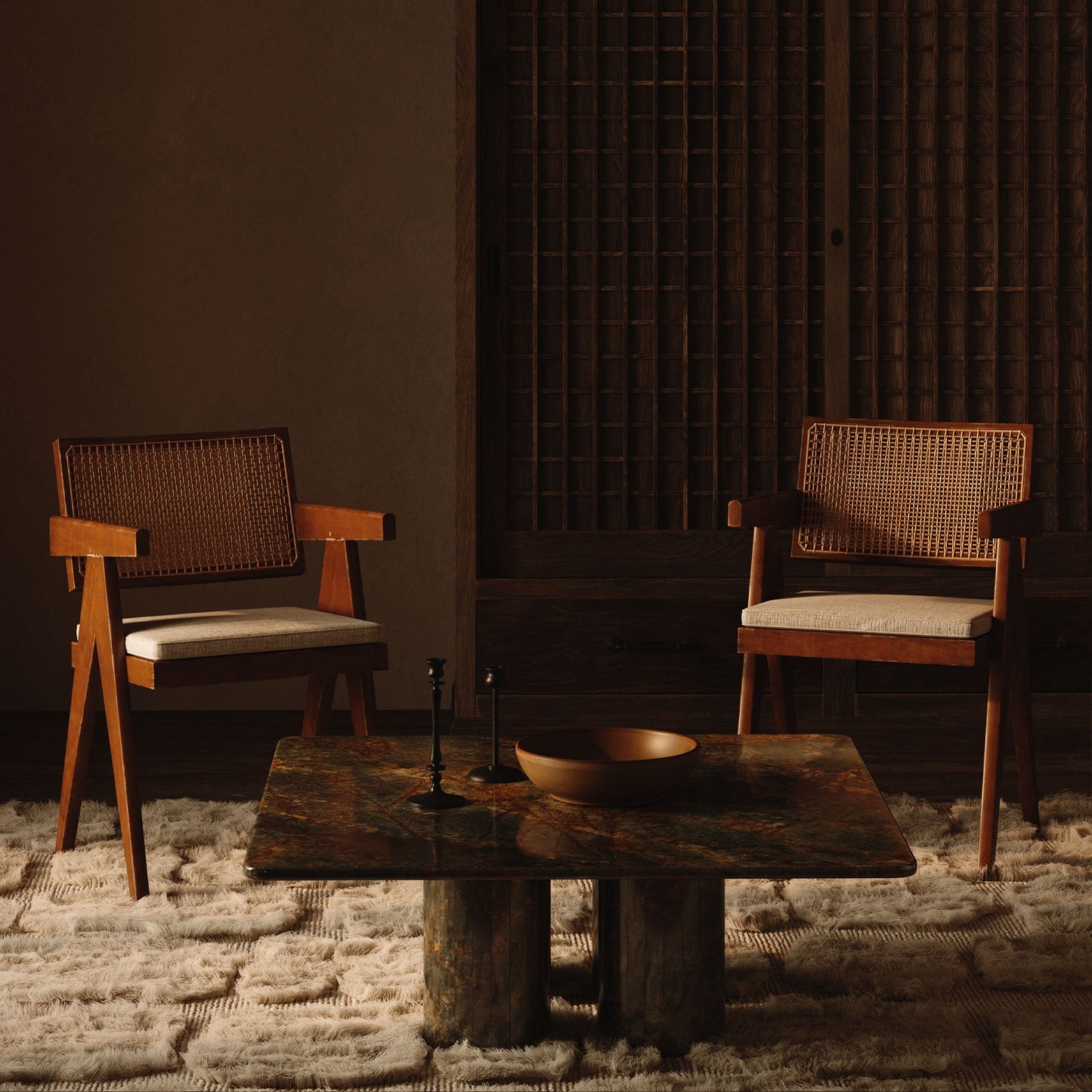 Nardelli Marble Coffee Table, Forest Green