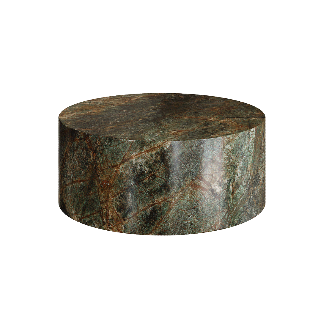 Porto Marble Coffee Table, Forest Green