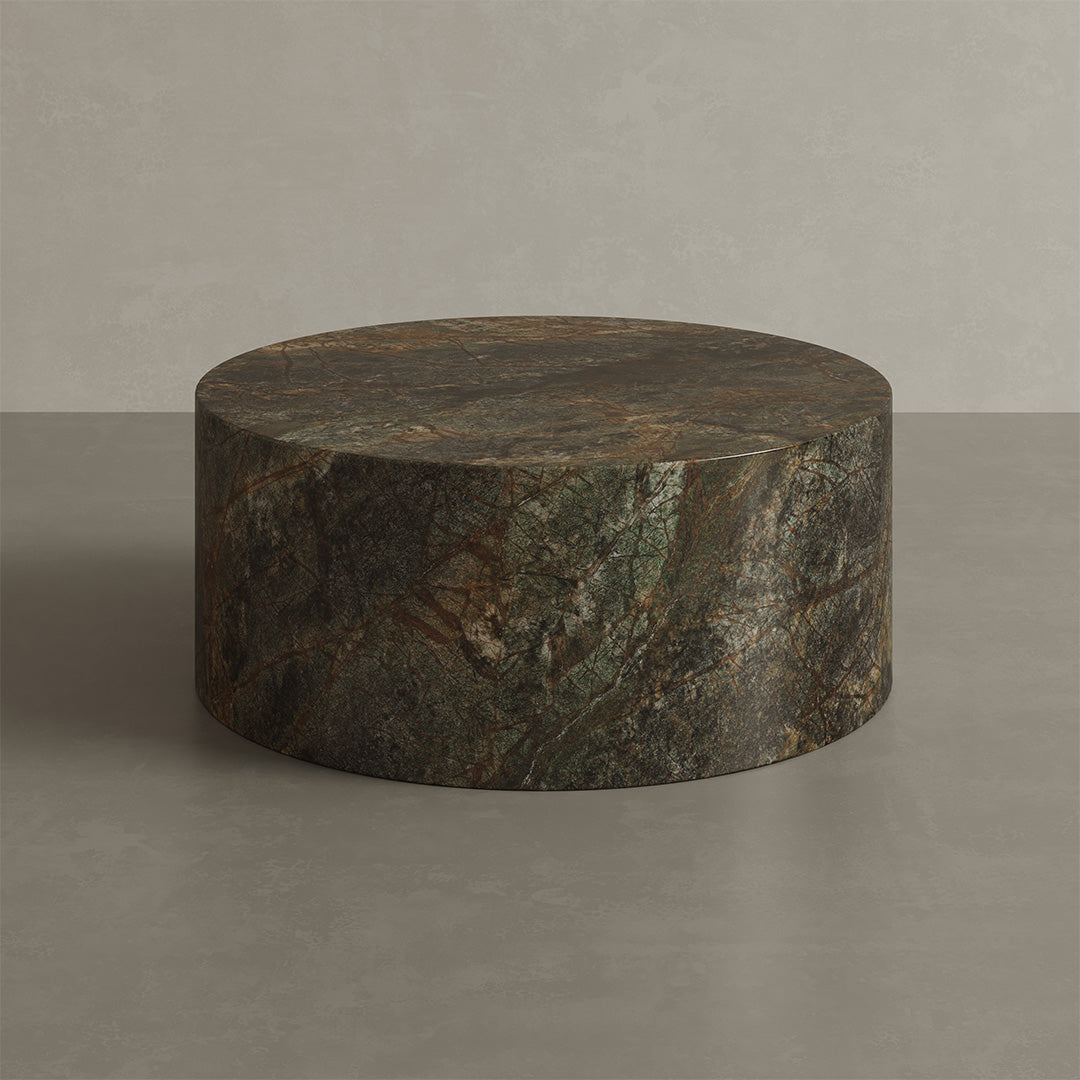 Porto Marble Coffee Table, Forest Green