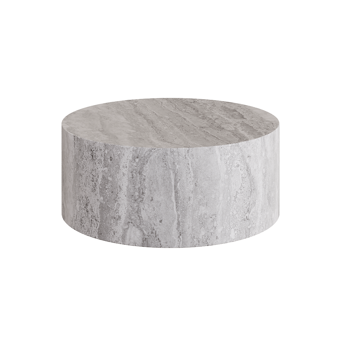 Porto Travertine Coffee Table, Grey