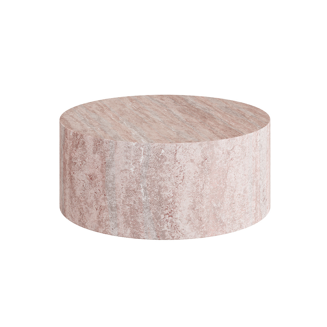 Porto Travertine Coffee Table, Red