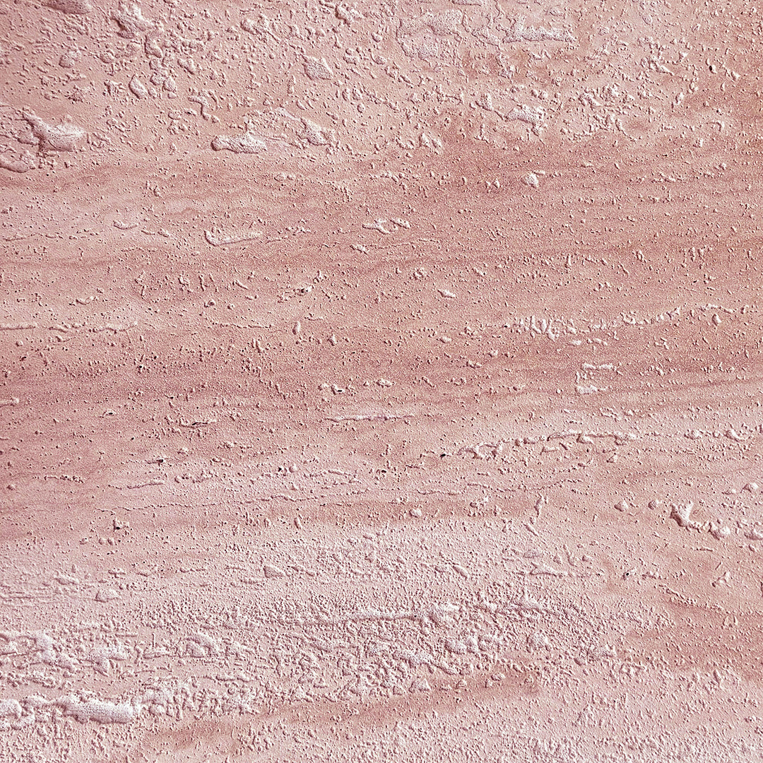 Porto Travertine Side Table, Red