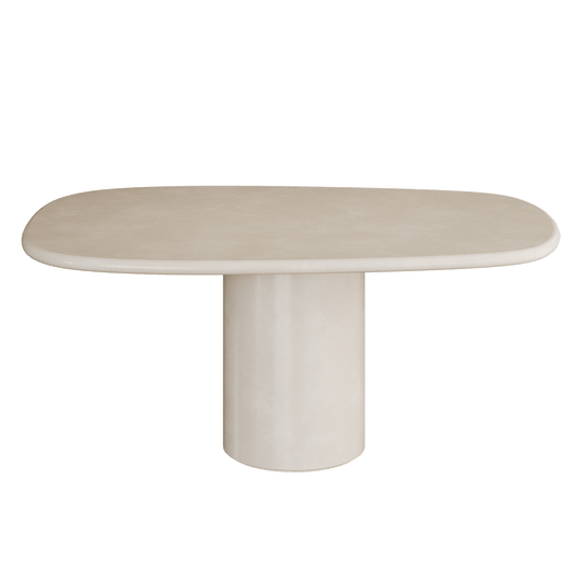 Solla Microskin Dining Table, Bone