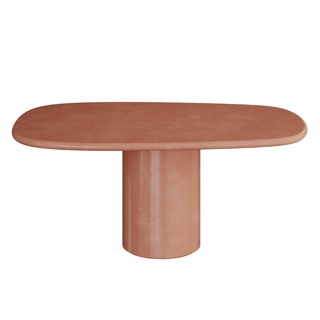 Solla Microskin Dining Table, Clay