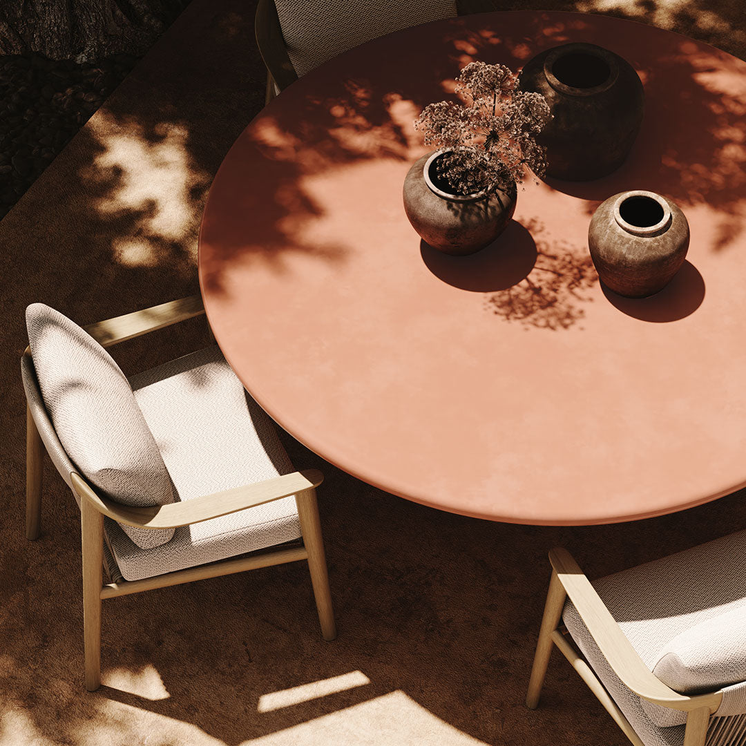 Santo Microskin Dining Table, Clay