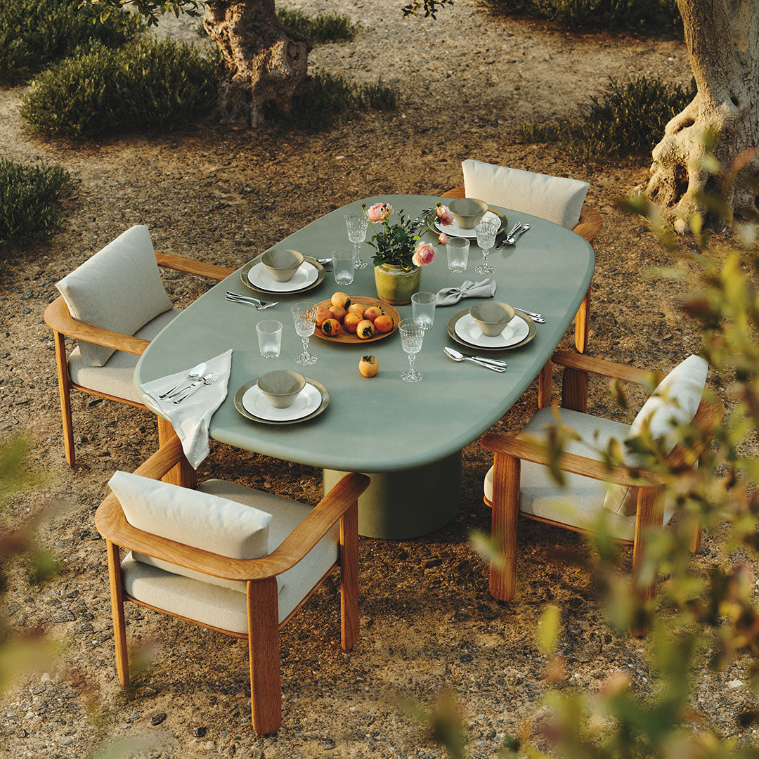 Solla Microskin Dining Table, Moss