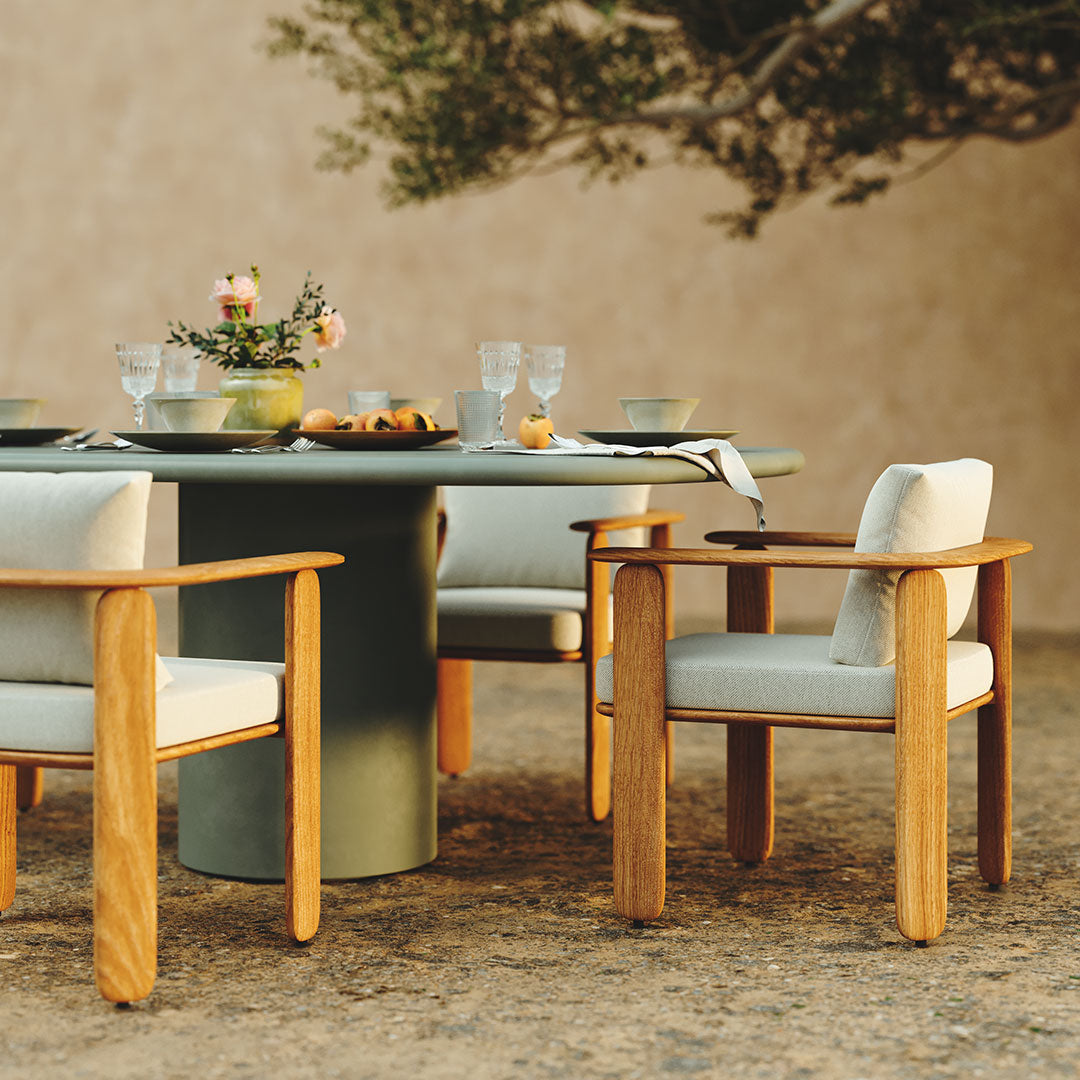 Solla Microskin Dining Table, Moss