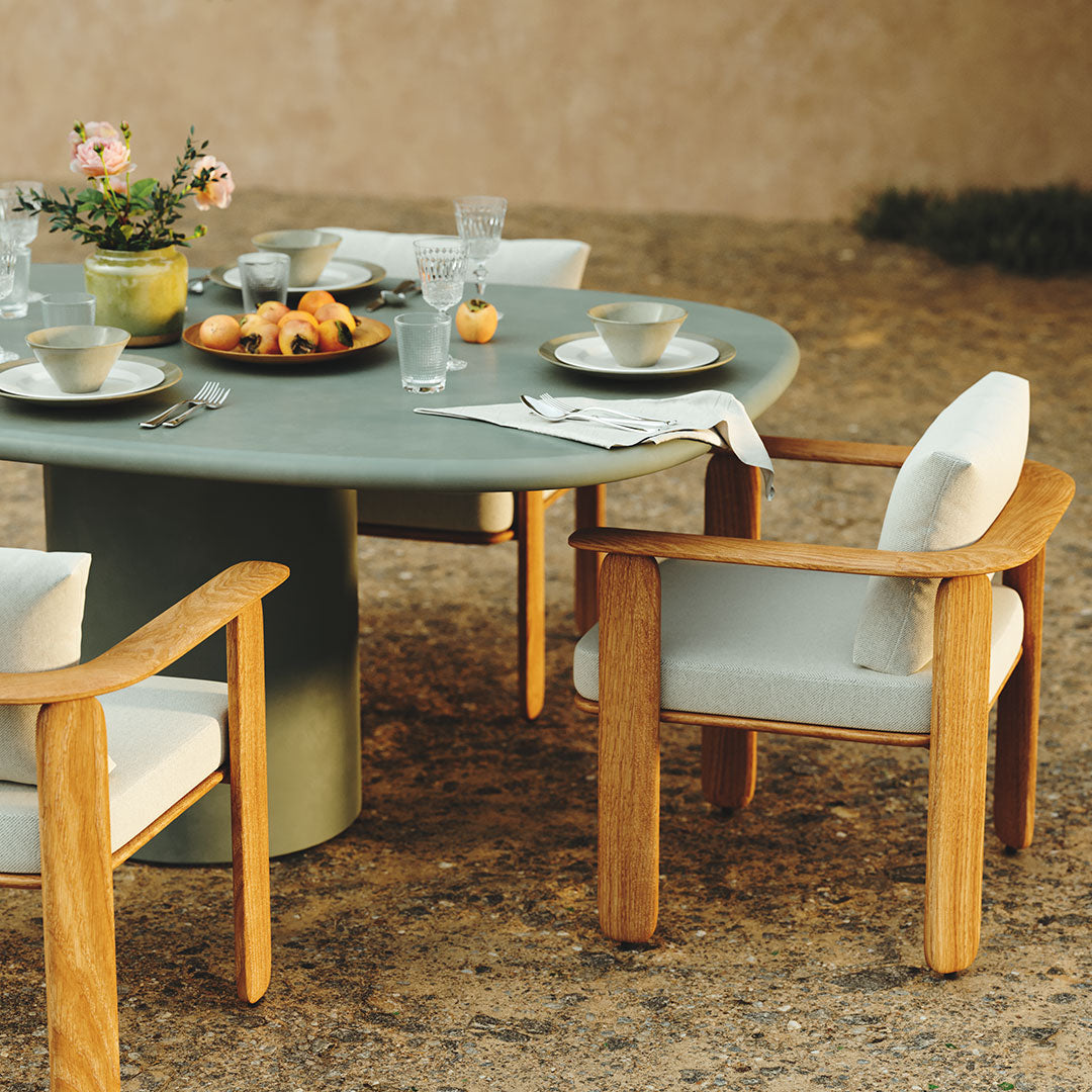 Solla Microskin Dining Table, Moss