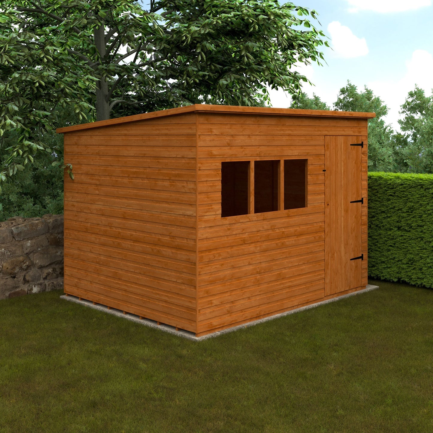 Deluxe Pent Shed Shiplap