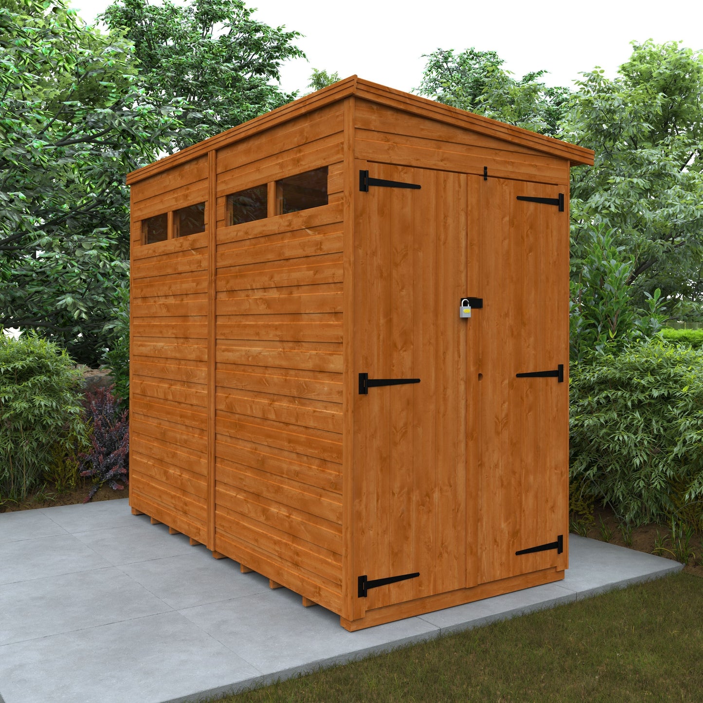 Flex Pent Security Shed Double Door