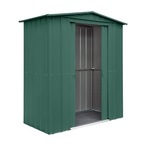 Globel Apex Metal Garden Shed - Choose Size