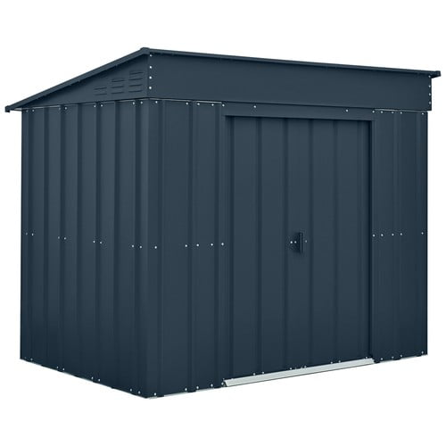 Globel 6x4ft Low Pent Metal Garden Shed - Choose Colour
