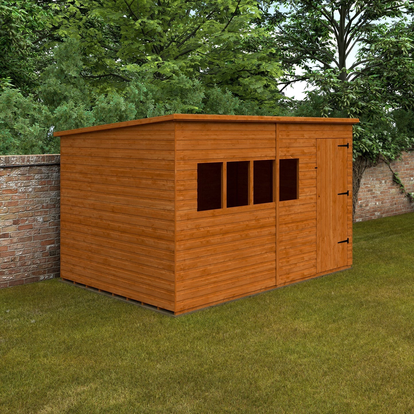 Deluxe Pent Shed Shiplap