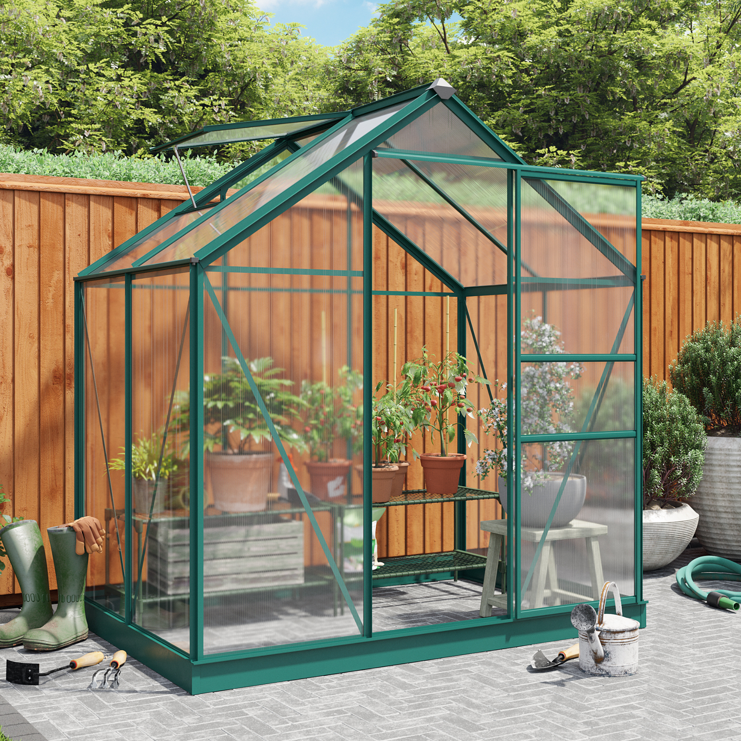 Rosette Polycarbonate Greenhouse - Choose Size